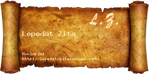 Lepedat Zita névjegykártya